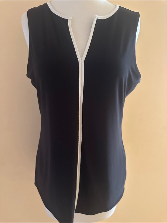 White House Black Market Tops - White House Black Market Black Tank with White Trim